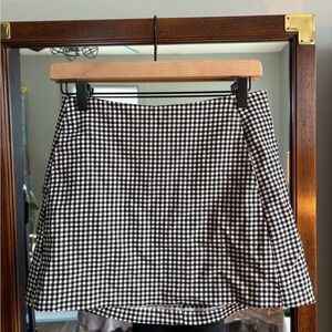 Urban Outfitters Black and White Gingham Mini Skirt